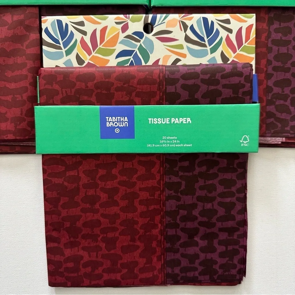 Tabitha Brown Burgundy Tissue Paper Set of 3 packs